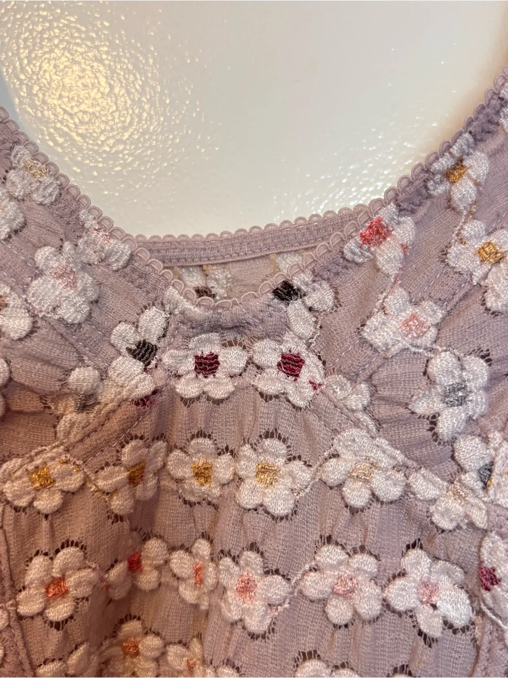Free People Dusty Mauve Floral Embroidered Bralette